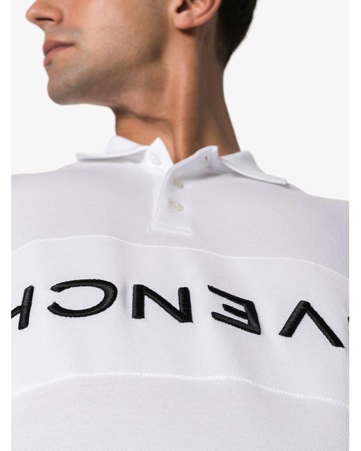 Givenchy Upside down Logo Polo Shirt in White for Men Lyst