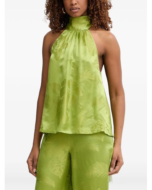 retroféte Green Martana Jacquard Top