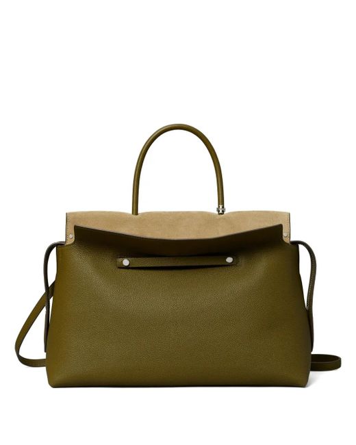 Tory Burch Green Mercer Tote Bag