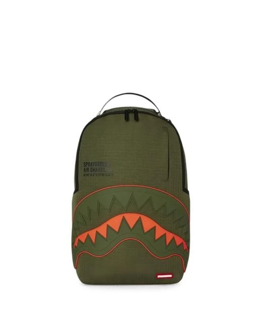 Sprayground Green Shark Central Dlx-Ripstop Backpack