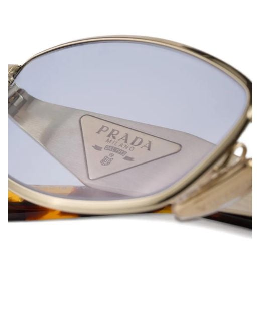 Prada White Sunglasses With Prada Logo