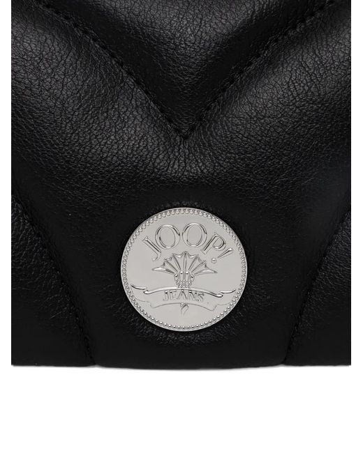 Joop! Black Quilted-Design Shoulder Bag