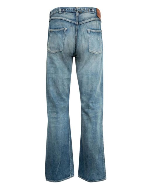 Fullcount Blue 1937 Splatter Distressed Jeans for men