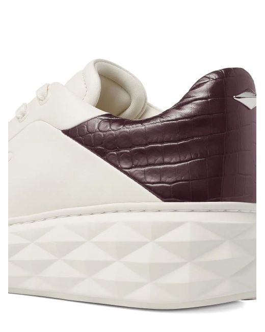 Jimmy Choo Diamond Maxi Sneakers in het White