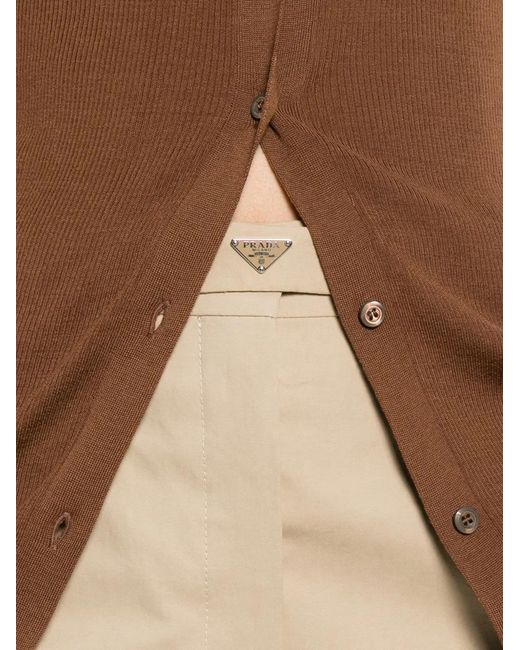 Prada Natural Corda Cotton Pantaloni