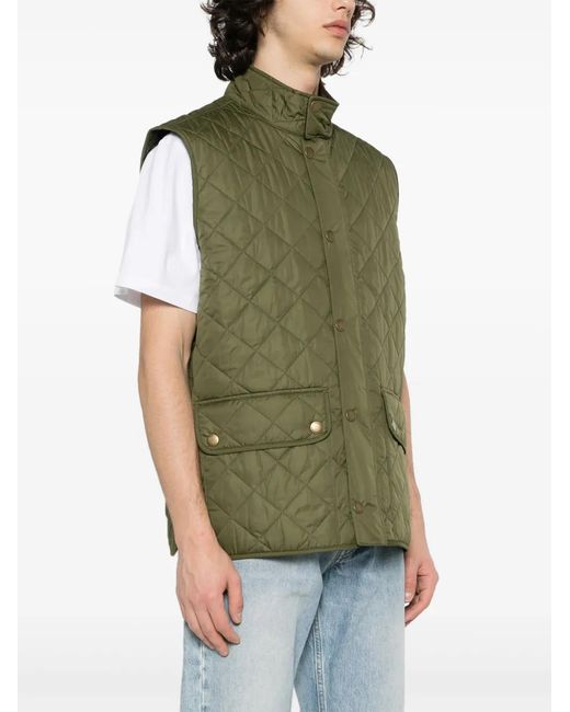 Barbour Green Quilted Vest for men
