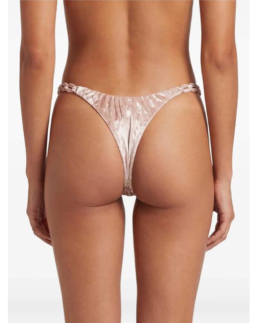 Isa Boulder Pink Braided-Strings Bikini Bottoms