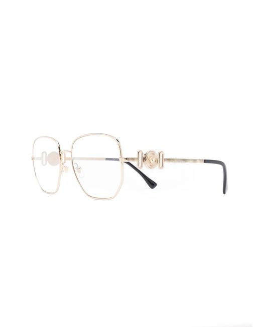 Versace Metallic Logo Square-Frame Glasses