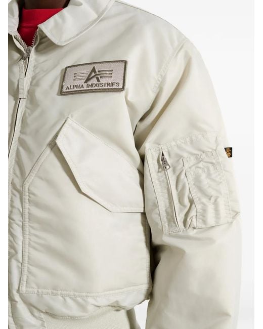 Alpha Industries White Cwu-45 Heritage Bomber Jacket for men