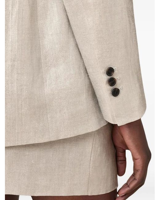 AllSaints Natural Averie Metallic-Effect Blazer