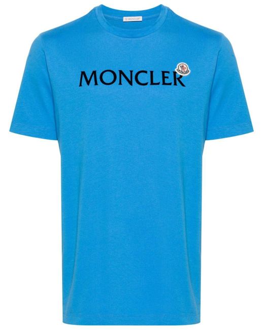 Moncler Blue Short Sleeves T-Shirt for men
