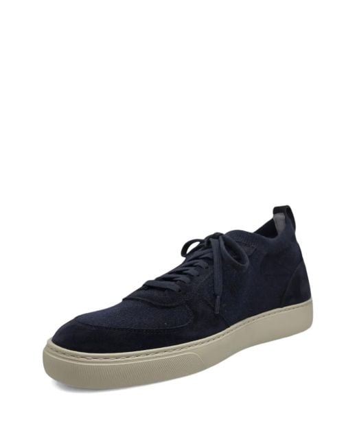 Henderson Blue Suede-Panel Sneakers