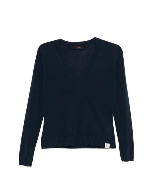 Peuterey Blue V-Neck Knitted Sweater