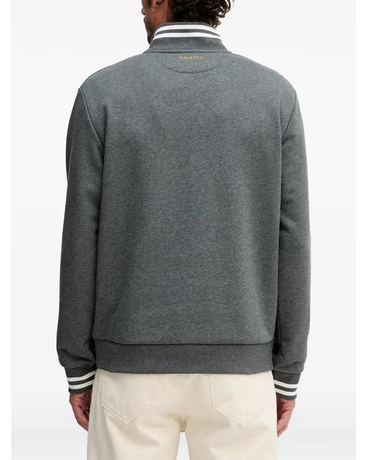 Hackett Gray Half-Zip Sweatshirt for men