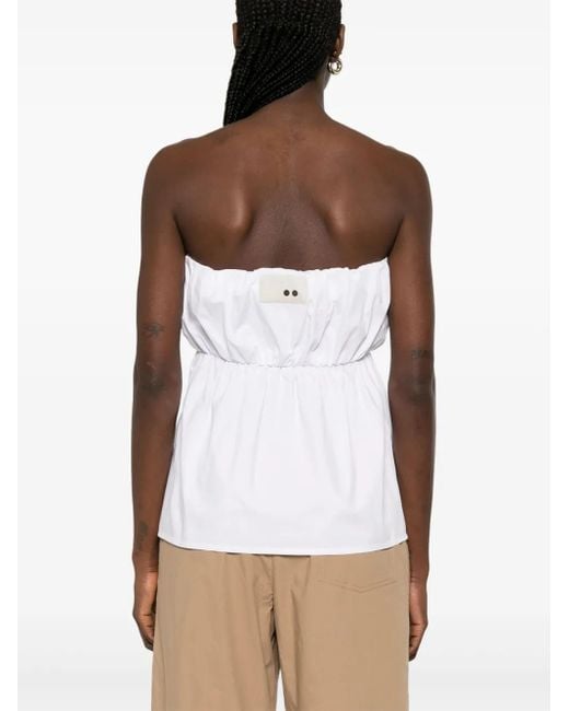 THE M.. White Strapless Top