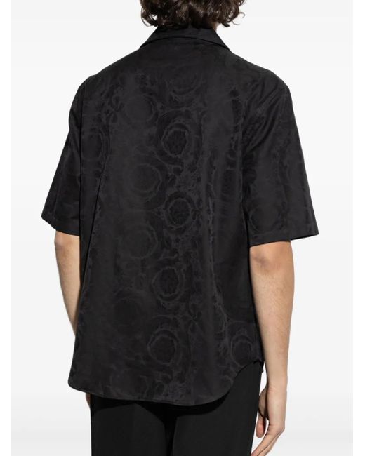 Versace Hemd Aus Barocco-Jacquard in Black für Herren