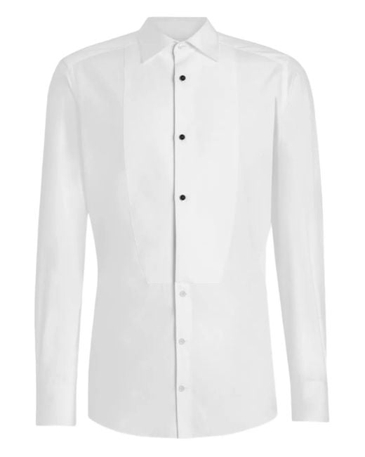 Dolce & Gabbana Smoking-Hemd aus Popeline in White für Herren