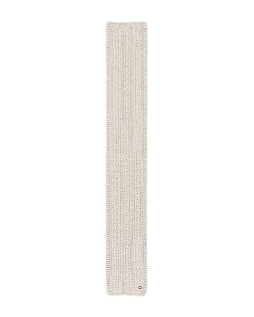 Twinset Natural Cable-Knit Scarf