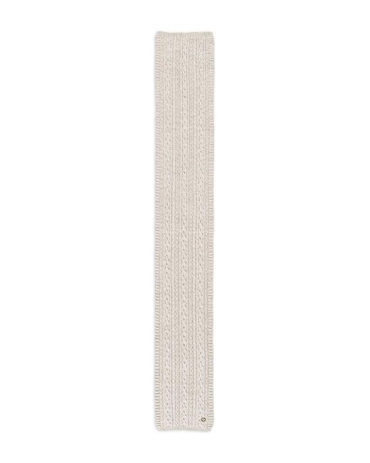 Twinset Natural Cable-Knit Scarf