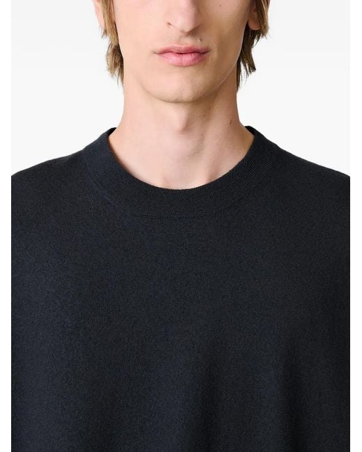 Studio Nicholson Black Pull À Effet D'Épaules Descendues for men