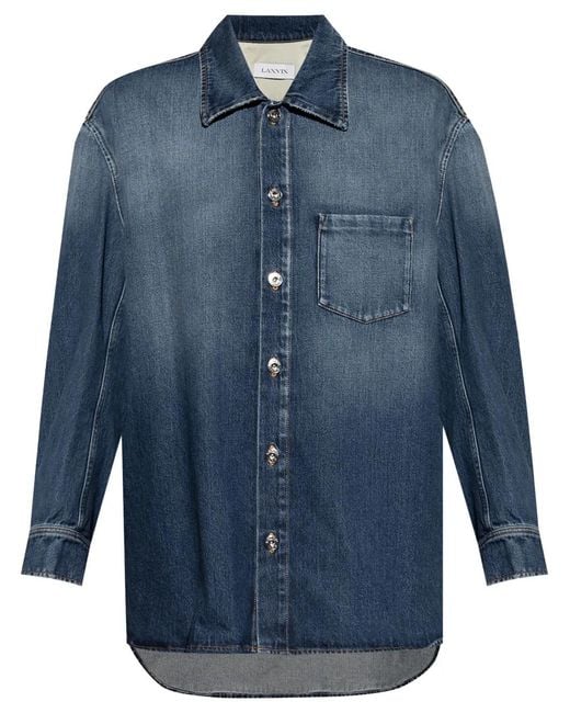 Lanvin Blue Denim Shirt for men