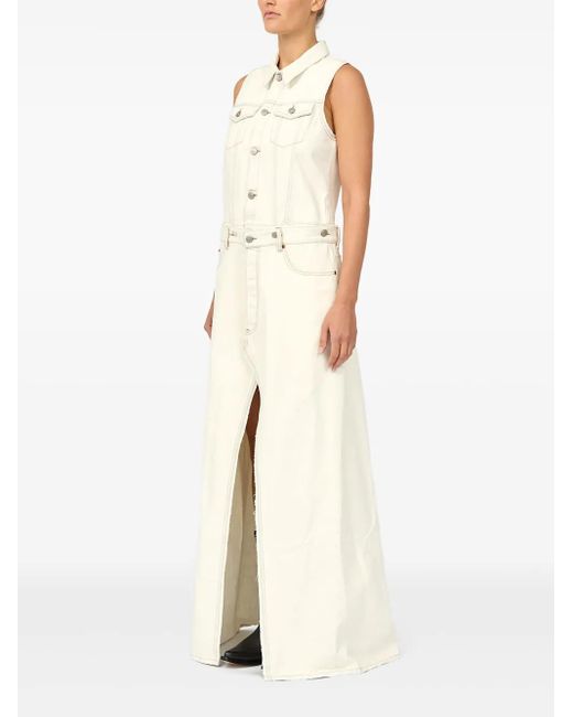 MM6 by Maison Margiela White Denim Maxi Dress