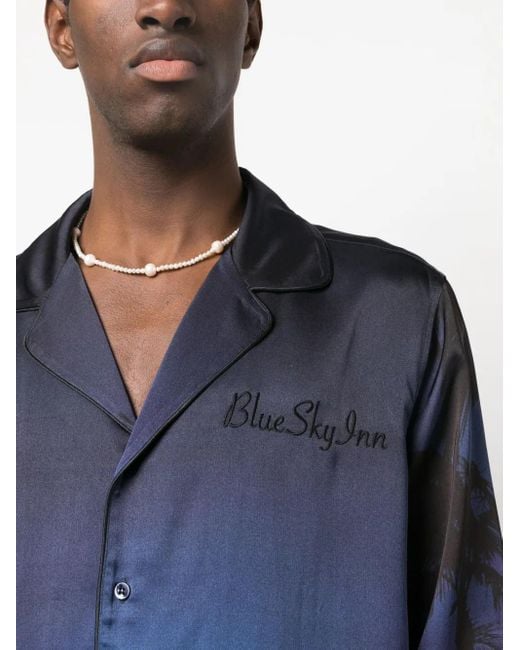 Camicia Con Stampa di BLUE SKY INN in Blue da Uomo