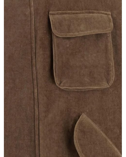 Giorgio Armani Brown Patch-Pocket Jacket for men