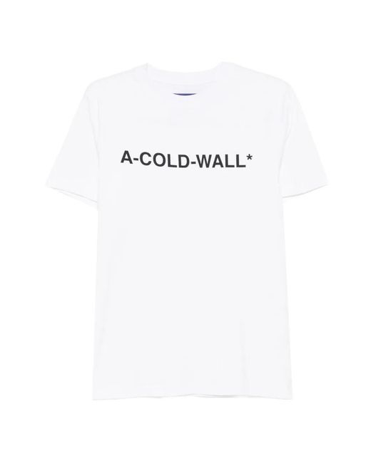 A_COLD_WALL* White Logo-Print T-Shirt for men