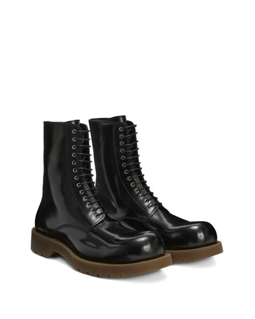 Jil Sander Black Lace-Up Ankle Boots for men