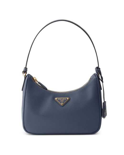 Prada Blue Re-Edition 2005 Saffiano Leather Mini Bag