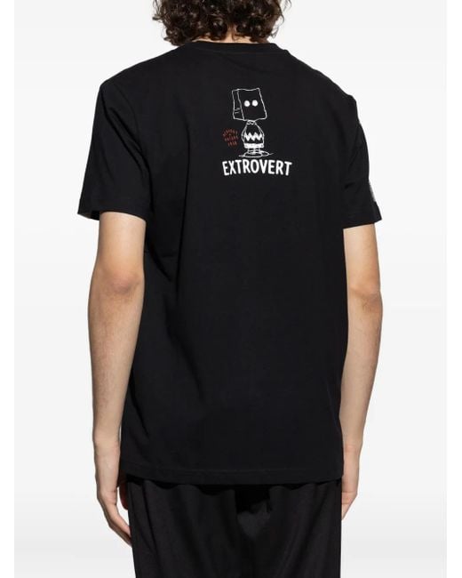 メンズ Iceberg X Peanuts グラフィック Tシャツ Black