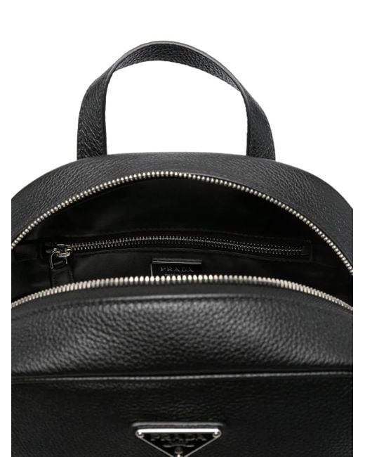 Sac À Dos En Cuir En Cuir Saffiano Prada pour homme en coloris Black