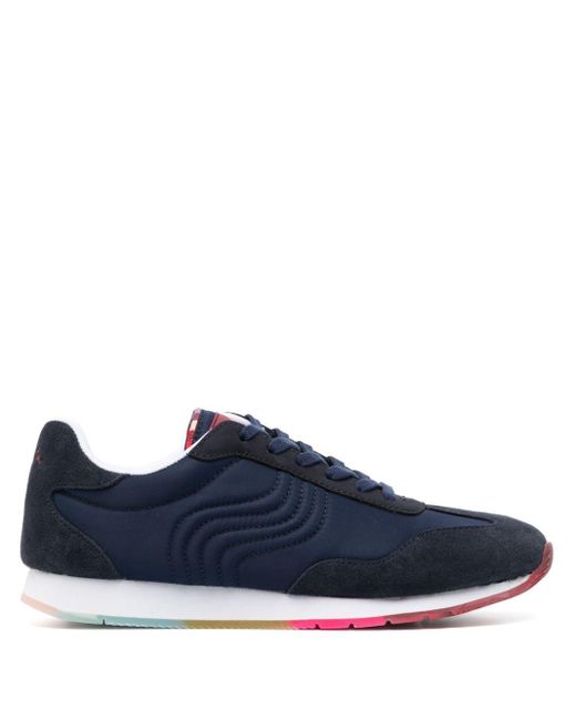 Paul Smith Blue Domino Swirl-embroidered Sneakers