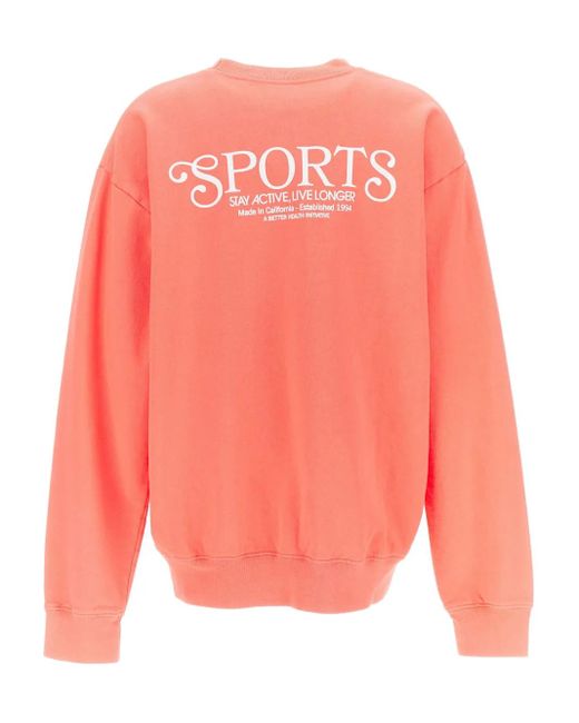 Sporty & Rich Pink Sports Sweatshirt