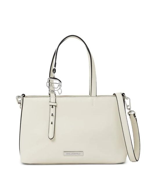 Karl Lagerfeld Natural Small Ikon Tote Bag