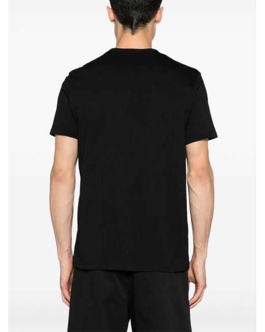 Fred Perry Black Logo-embroidered Cotton T-shirt for men