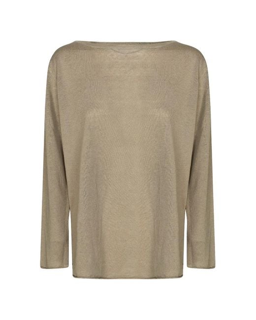 Pull À Manches Longues Alpha Studio en coloris Natural
