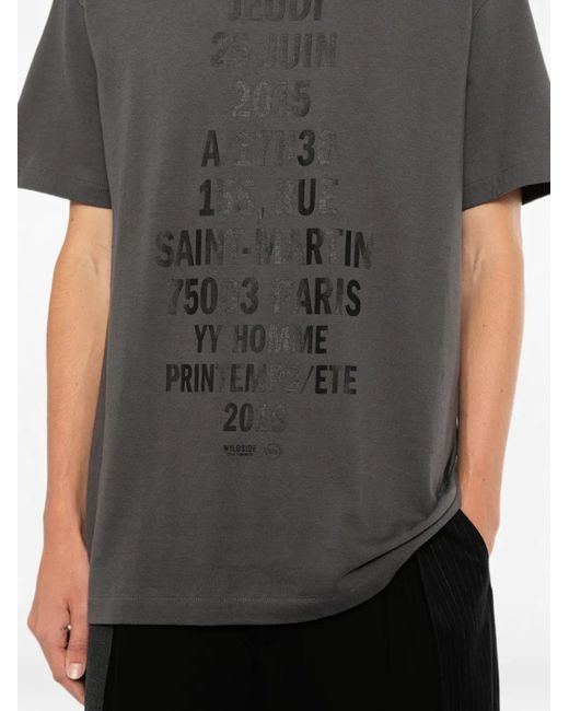 Yohji Yamamoto Gray T-Shirt Invitation for men