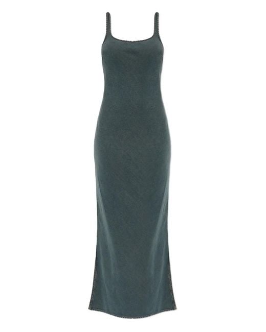 Samsøe & Samsøe Green Sasunna Side-Split Midi Dress