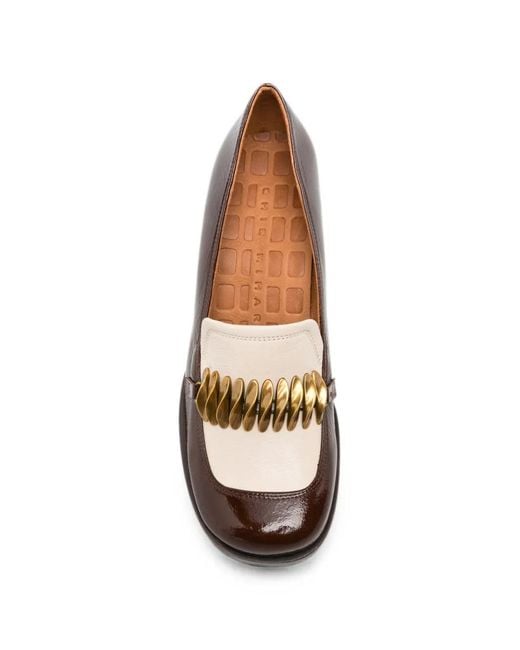 Chie Mihara Brown Tibro Patent-Leather Pumps