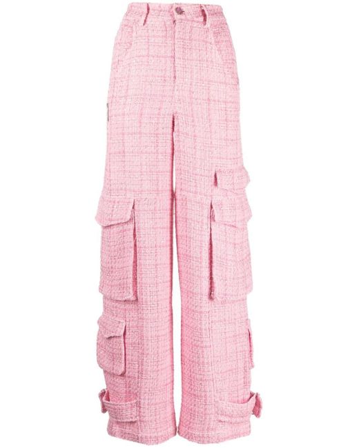 Gcds Weite Tweed-Hose in Pink | Lyst AT