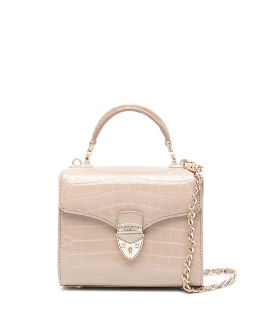 Aspinal Natural Mini Mayfair Top-Handle Bag