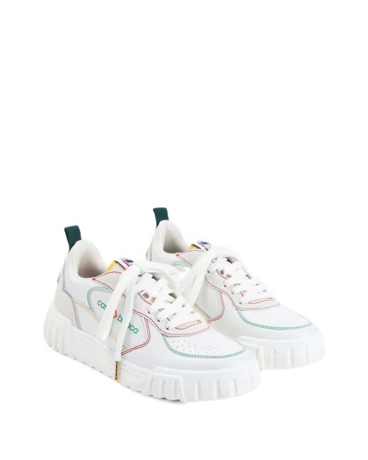 Casablanca White Logo-Print Sneakers for men