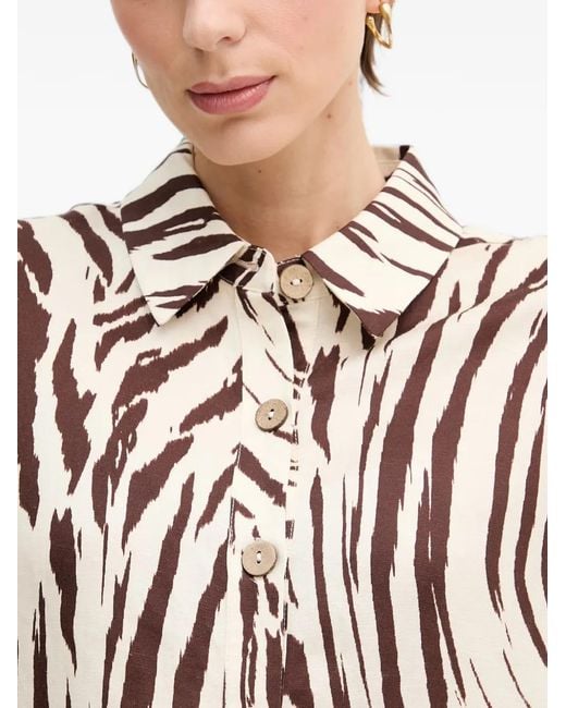 Joseph Ribkoff Natural Button-Up Shirt