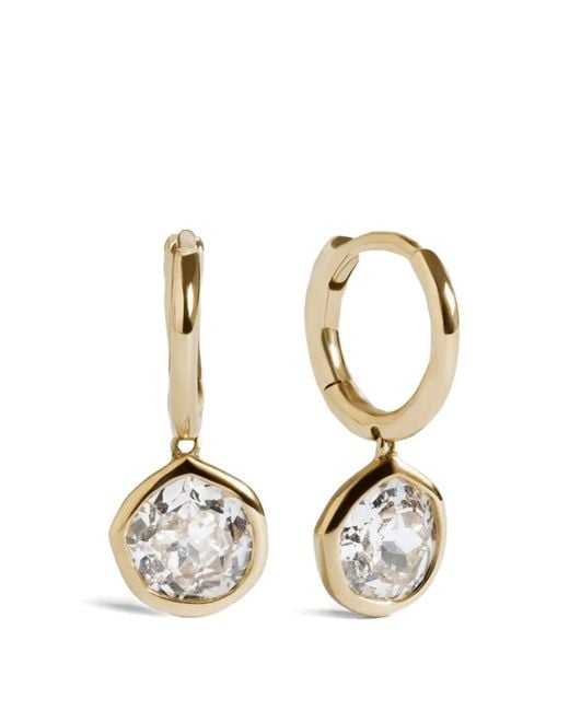 Monica Vinader Metallic Mv Siren Solitaire Diamond Earrings