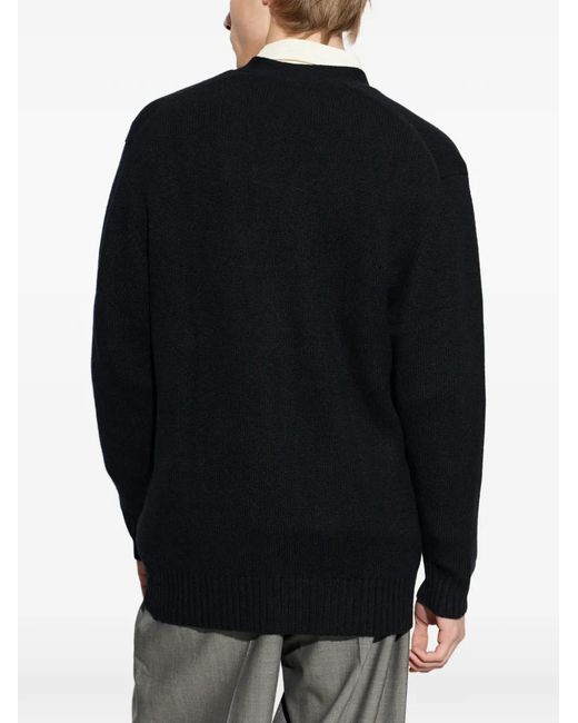 Lisa Yang Blue Wilson Pocket Button Cardigan for men