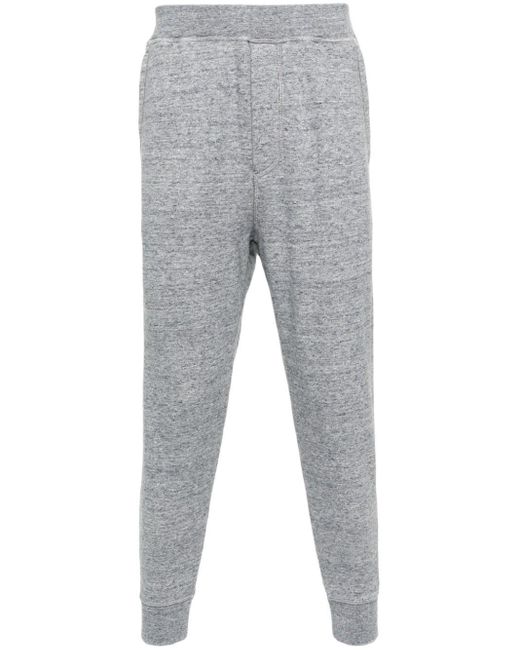 DSquared² Gray Logo-print Cotton Track Pants for men