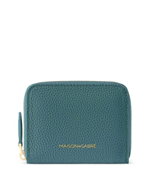Maison De Sabre Green Small Leather Zip-Fastening Wallet