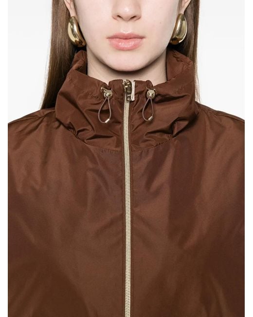 Herno Brown Mantel Mit Reißverschluss